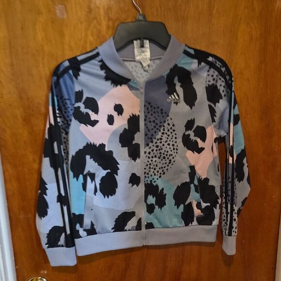 Adidas Abstract Black and Pastel Jacket - Picture 1 of 6